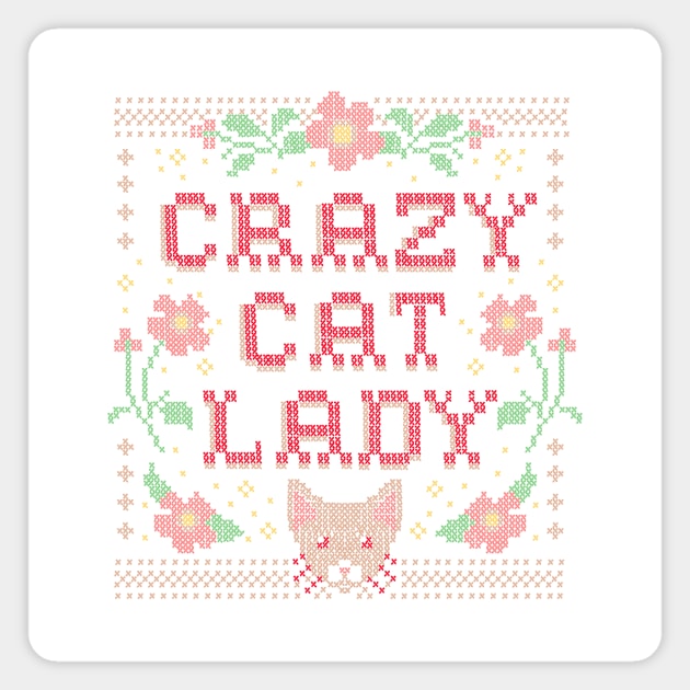 Crazy Cat Lady Magnet by thiagocorrea